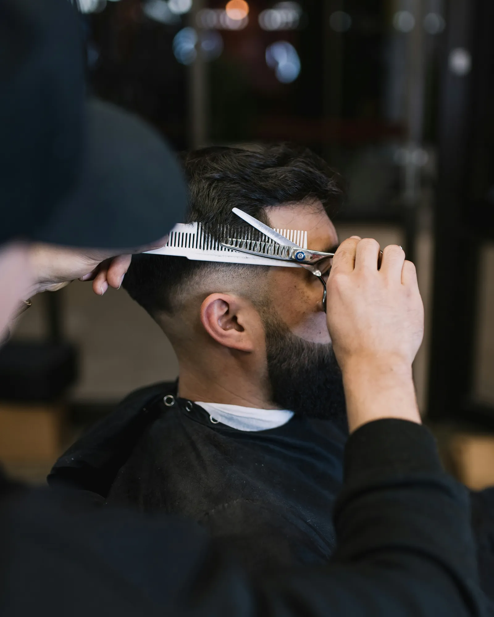 Langt hår med lyse balayage-partier